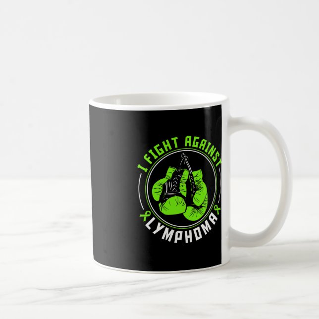 Jag bekämpar Lymphoma Awareness Support Boxing Han Kaffemugg (Höger)