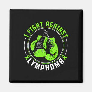 Jag bekämpar Lymphoma Awareness Support Boxing Han Magnet