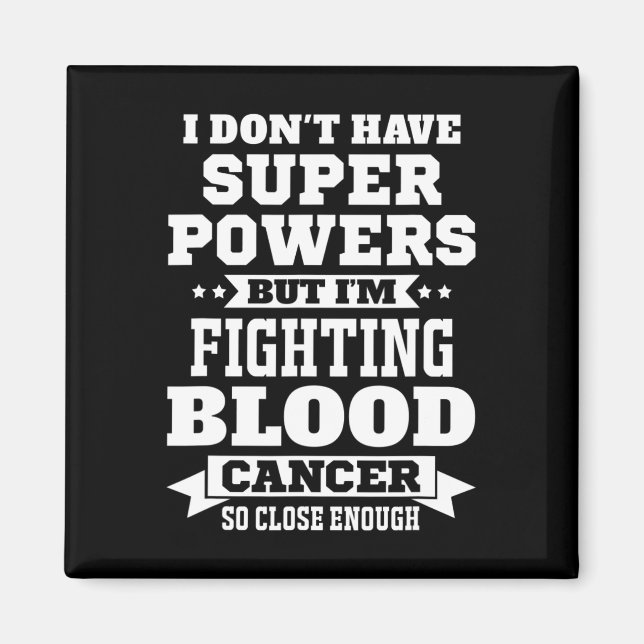 Jag bekämpar medvetenhet om blodcancer Motivationa Magnet (Framsidan)