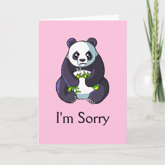 Jag beklagar att Panda Teckning-kortmallen för Cut Kort