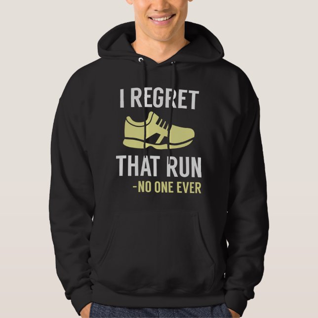 Jag beklagar att Springa Hoodie (Framsida)