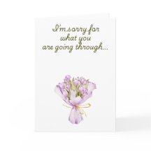 Jag beklagar det ni går igenom