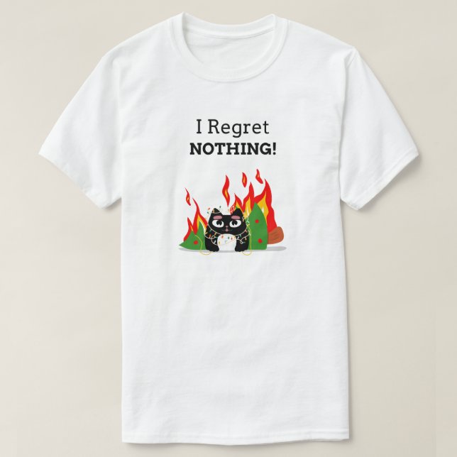 Jag beklagar ingenting - den roliga julen i Lyckli T Shirt (Design framsida)