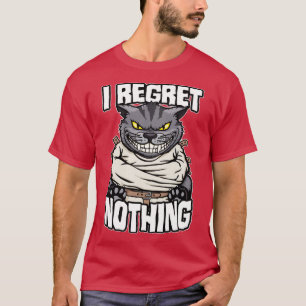 Jag beklagar ingenting galet Cat Dam Funny Mad Cat T Shirt