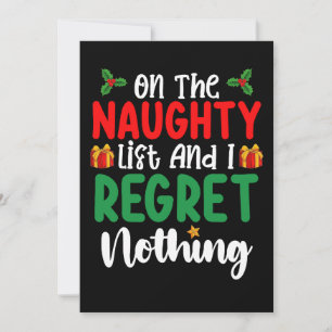 Jag beklagar ingenting i julklapp inbjudningar