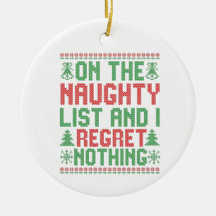 Jag beklagar ingenting i julklapp julgransprydnad keramik