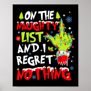 Jag beklagar ingenting i julklapp poster