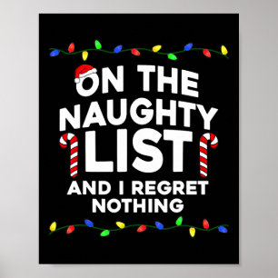 Jag beklagar ingenting i julklapp poster