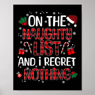 Jag beklagar ingenting i julklapp poster