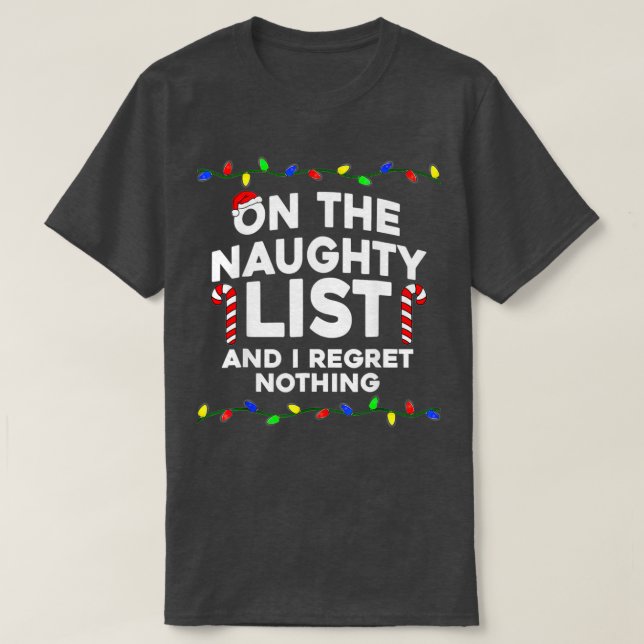Jag beklagar ingenting i julklapp t shirt (Design framsida)