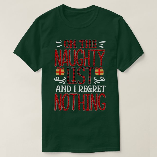 Jag beklagar ingenting i julklapp t shirt (Design framsida)