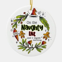 Jag beklagar ingenting. julgransprydnad keramik