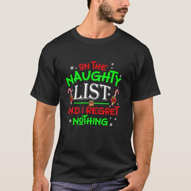 Jag beklagar ingenting roligt Xma. T Shirt (Framsida)