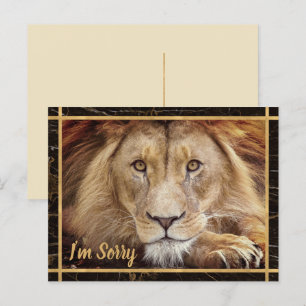 Jag beklagar Lejon fotobild Vykort