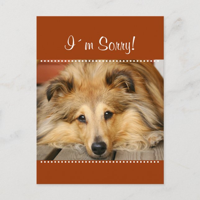 Jag beklagar vykortet vykort (Framsida)