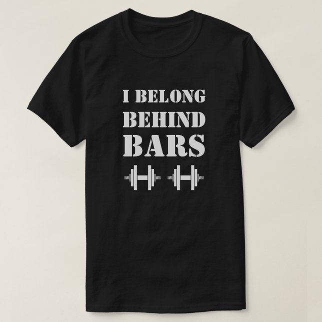 JAG BELONG BEHIND PUB Funny Workout Citote T Shirt (Design framsida)