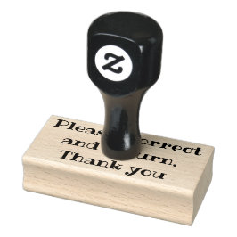 Jag ber er att rätta till detta och tacka er. stämpel