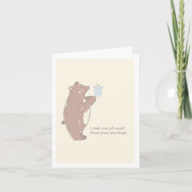 Jag ber er lovorda detta. Lustigt för handgjord gå Kort (Framsida)