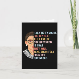 Jag ber inte om stöd för mina kvinnliga Höger Kort