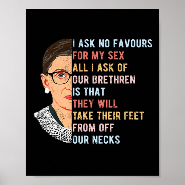Jag ber inte om stöd för mina kvinnliga Höger Poster (Framsidan)