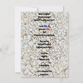 Jag ber om ursäkt för ett kort för vanlig hälsning