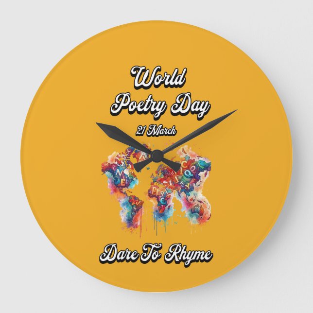 Jag ber Rhyme. Världspoetridagen. Stor Klocka (Framsida)