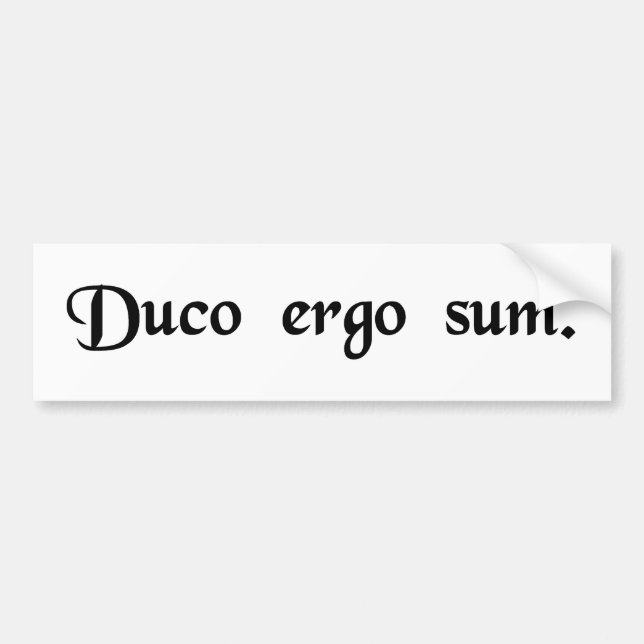 Jag beräknar därför mig Am. Bildekal (Framsidan)