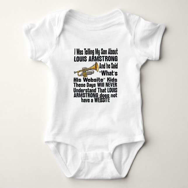 Jag berättade för min son om Louis Armstrong T Shirt (Framsida)