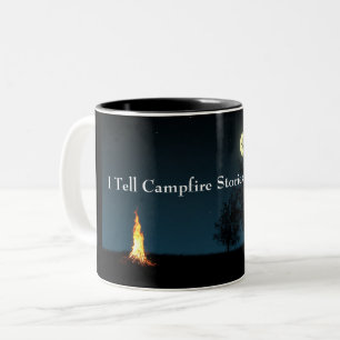 Jag berättar campfireberättelser Två-Tonad mugg