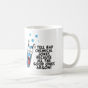 Jag berättar dåligan kemiska skämt den roliga kaffemugg