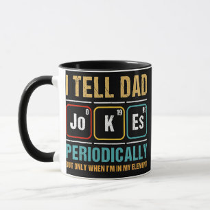 Jag berättar för Pappa skämt med periodiskt rödskä Mugg