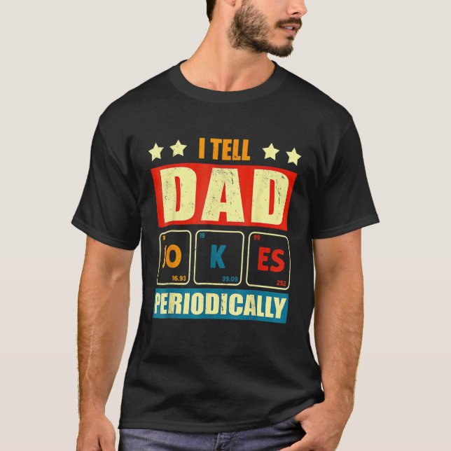 Jag berättar för Pappa skämtar regelbundet Pappa V T Shirt (Framsida)
