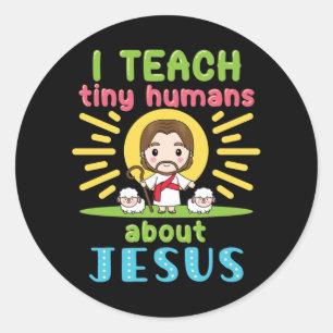 Jag berättar om Jesus Christian Runt Klistermärke