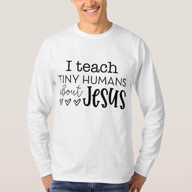 Jag berättar om Jesus Söndag School Teac T Shirt (Framsida)