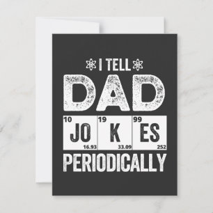 Jag berättar pappaskämt med jämna mellanrum tack kort