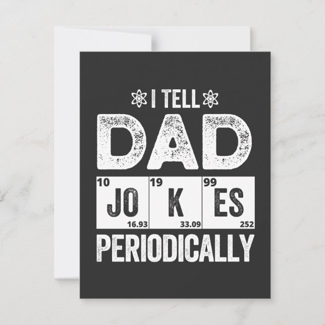 Jag berättar pappaskämt med jämna mellanrum tack kort (Framsida)