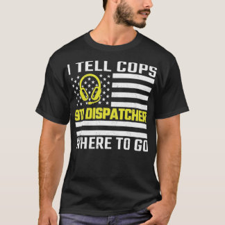 Jag berättar vart man ska gå genom Guld Line 911-u T Shirt