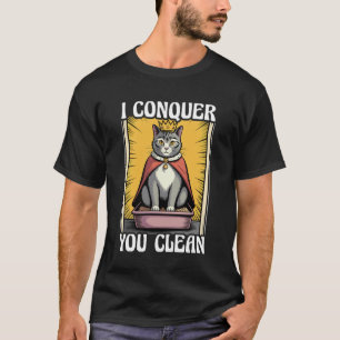Jag Besegrar Dig Ren Söt Katt Toalettrolig Katt T Shirt