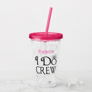 Jag besöker Black Rosa Monogram Bröllop Bridesmaid Take Away Mugg