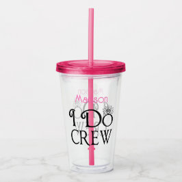 Jag besöker Black Rosa Monogram Bröllop Bridesmaid Take Away Mugg
