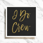 Jag besöker guldblomma och svart med hjärta pappersservett<br><div class="desc">Jag besöker Faux Gold Foil och Black Napkins för ett Bachelorette Party Firande.</div>