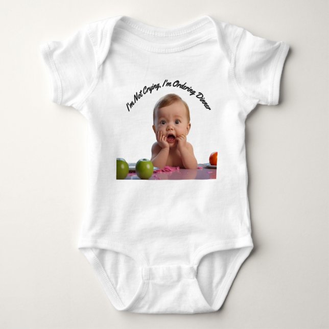 Jag beställer baby Bodykostym på middagen T Shirt (Framsida)