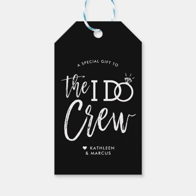Jag beställer | Bröllopsfest för svart Presentetikett (Framsidan)