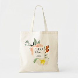 Jag beställer pastel Watercolor Flowers Brudens si Tygkasse