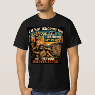 Jag bevarar min frid – rolig giraff t shirt