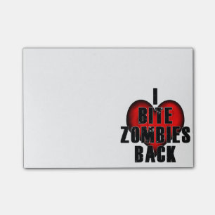 Jag biter Zombies Posta-Honom Post-it Block