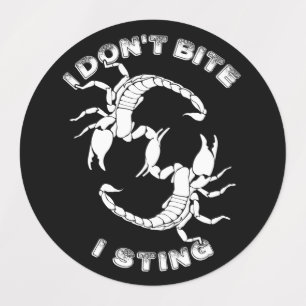 Jag Bitor inte, jag bajsar - Scorpio Design Klistermärke