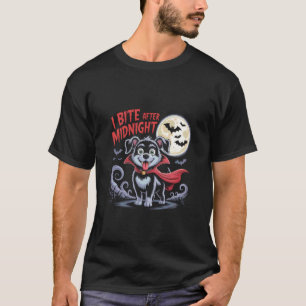 Jag bits efter midnatt Roliga Halloween-hundtröjor T Shirt