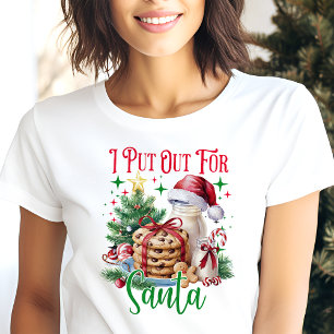Jag bjöd ut till tomten rolig jul t shirt