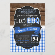 Jag bjuder in BBBQ - blått